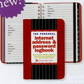 Personal Internet Address & Password Logbook (Red)